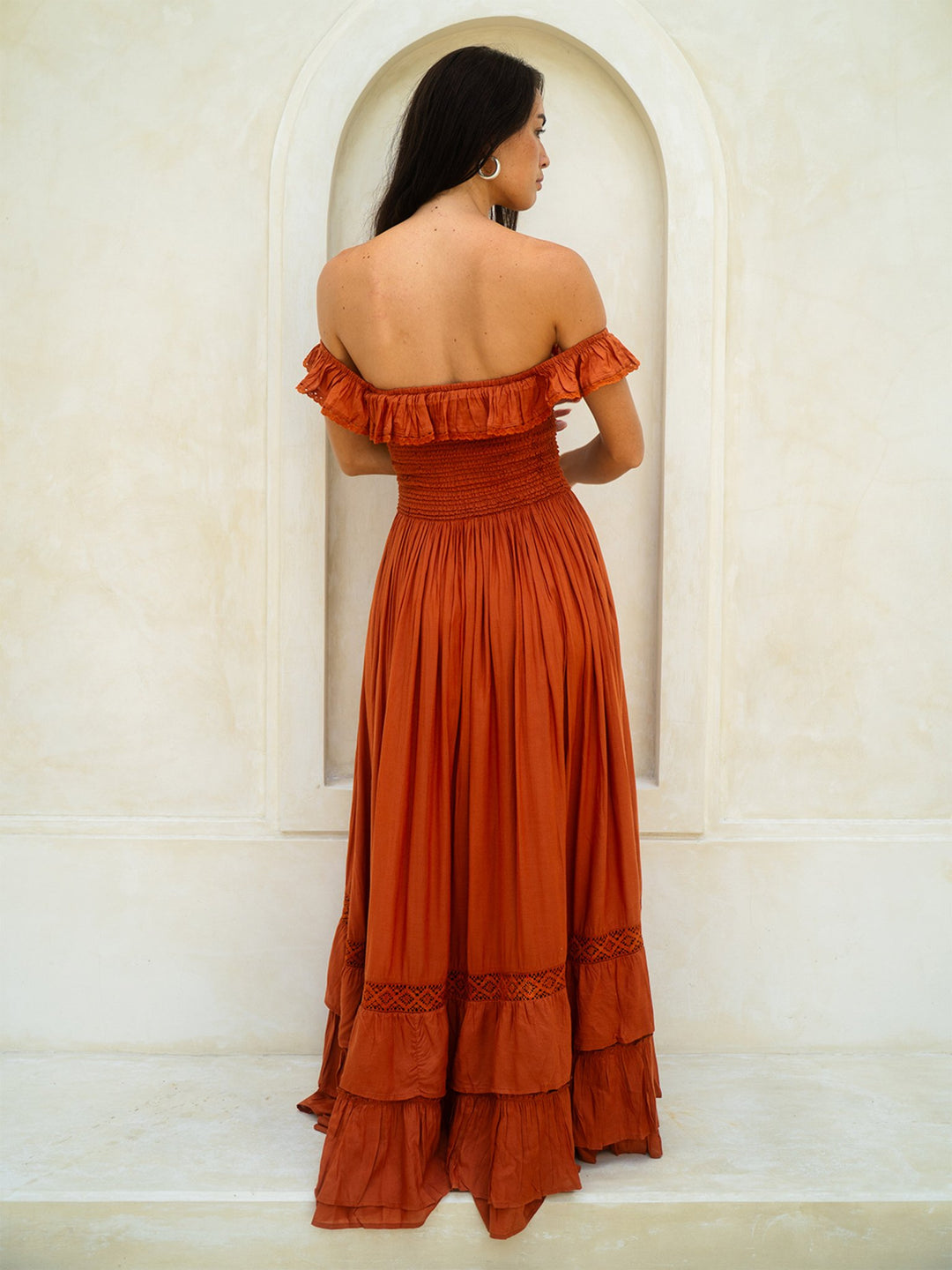 akela maxi dress rust Glimmer Maxi Dress