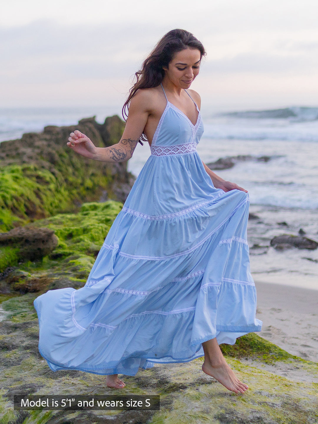Blue Maxi Dress Boho Light Blue Dress Sicilia Maxi Dress – Boho