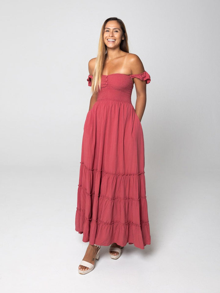 Cocopiña Belle maxi Dress with lining and pockets
